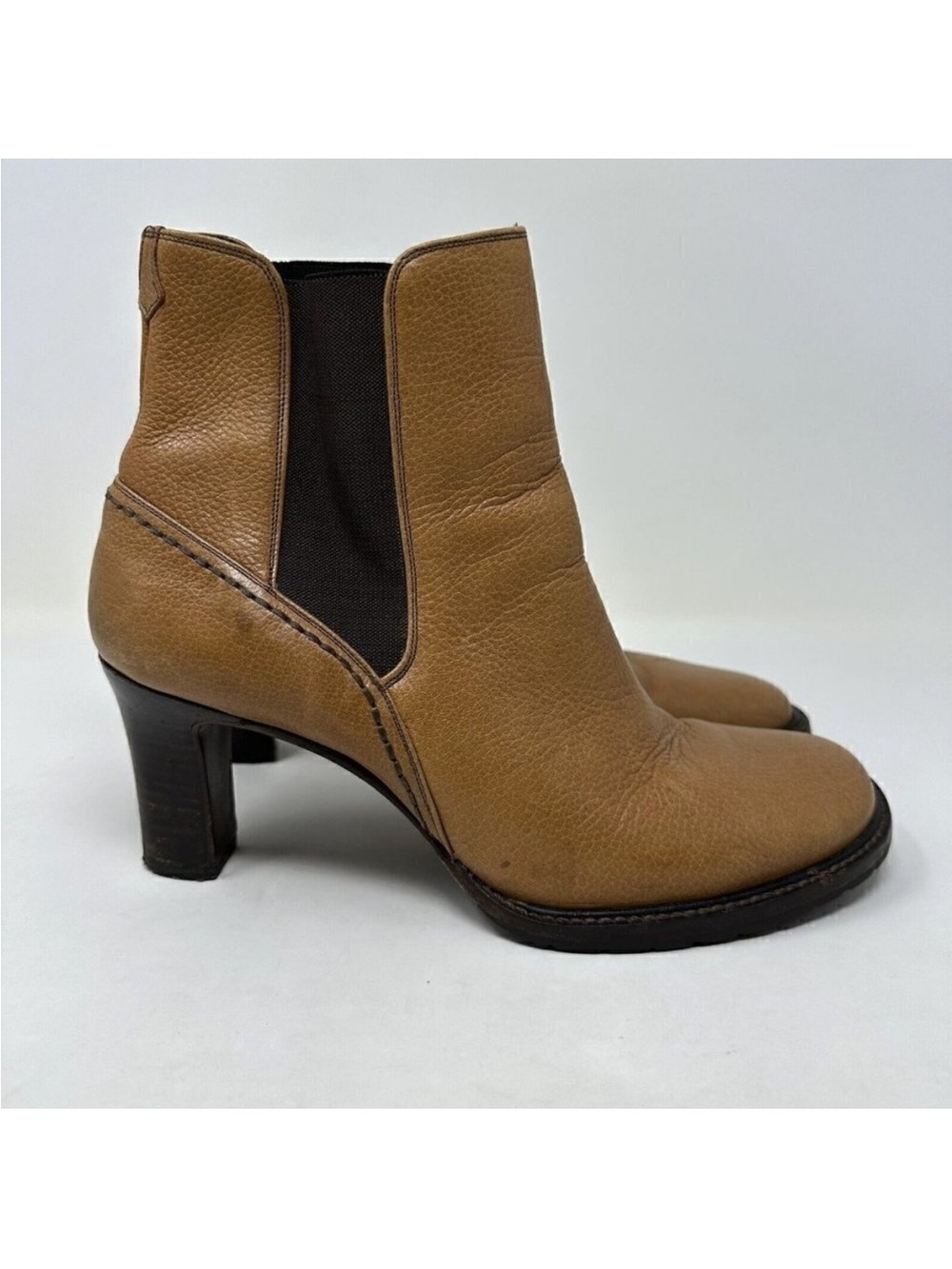 Cole Haan Country Square Toe Brown Ankle Boots Vibram‎ Size 8.5